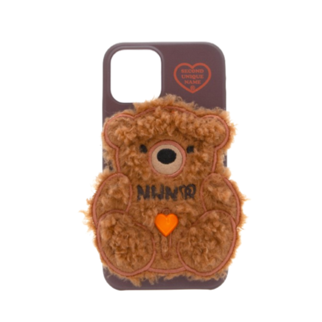 SECOND UNIQUE NAME Sun Case Patch Fleece Bear Maple Brown